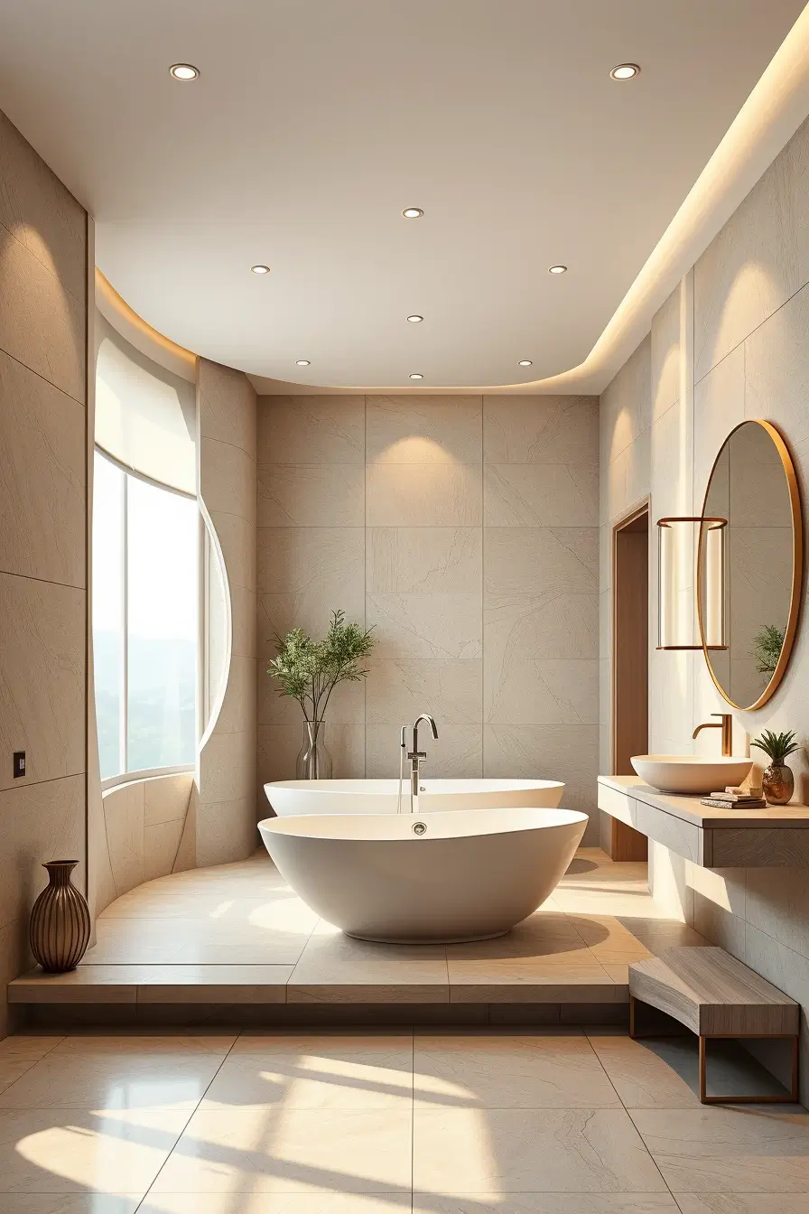 62 Bathroom Renovation Ideas 2026: Modern Curved Design, Designer Bathtubs & Luxury Trends