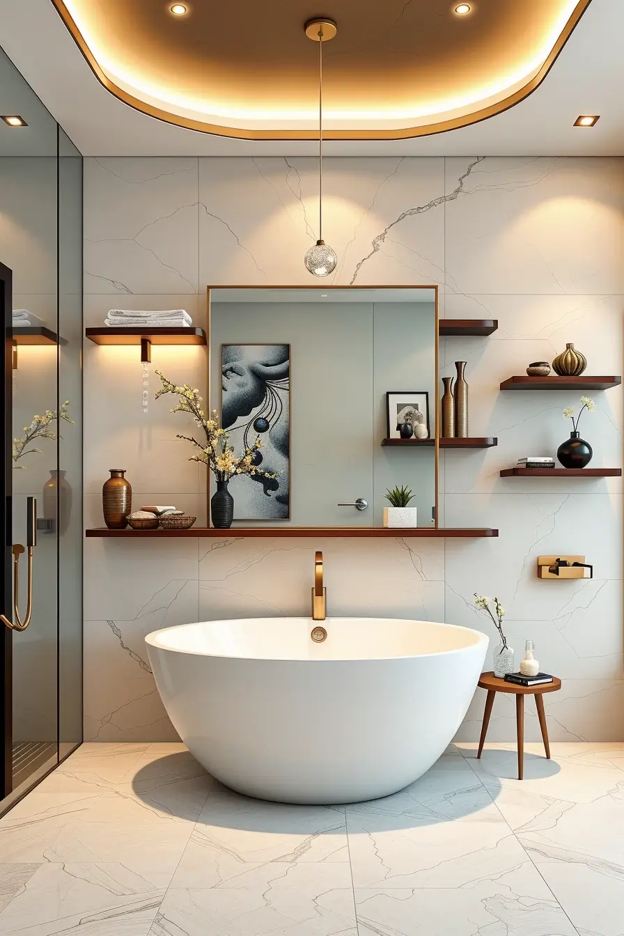 63 Bathroom Shelves Ideas 2026: Modern Designer Shelving for Stylish Bathrooms