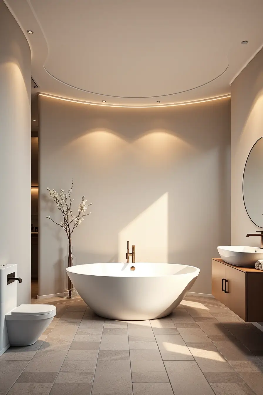 62 Bathroom Renovation Ideas 2026: Modern Curved Design, Designer Bathtubs & Luxury Trends
