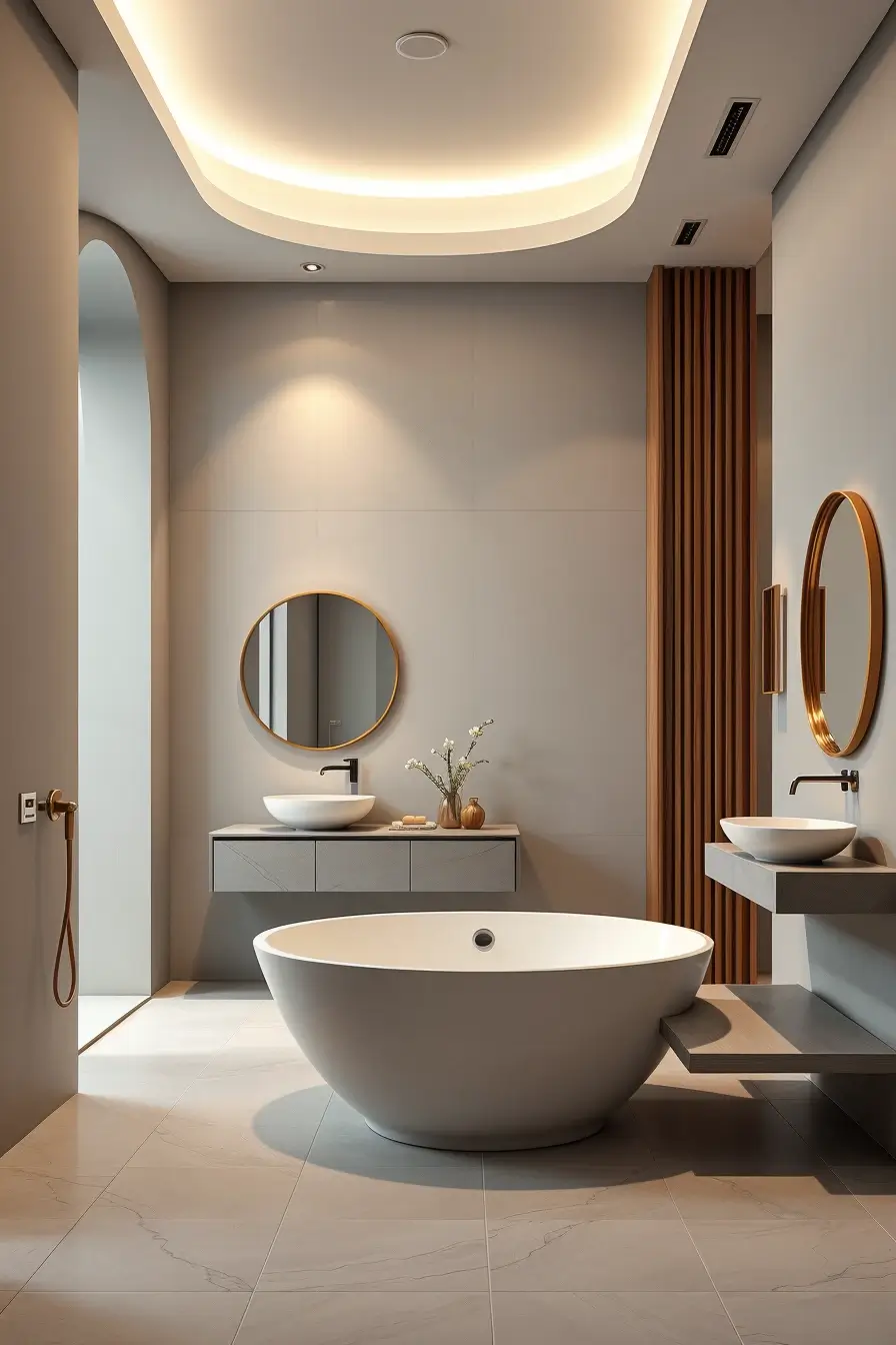 62 Bathroom Renovation Ideas 2026: Modern Curved Design, Designer Bathtubs & Luxury Trends