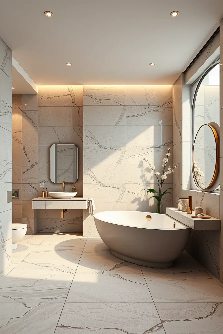 62 Bathroom Renovation Ideas 2026: Modern Curved Design, Designer Bathtubs & Luxury Trends