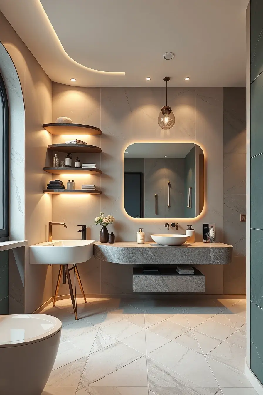 63 Bathroom Shelves Ideas 2026: Modern Designer Shelving for Stylish Bathrooms