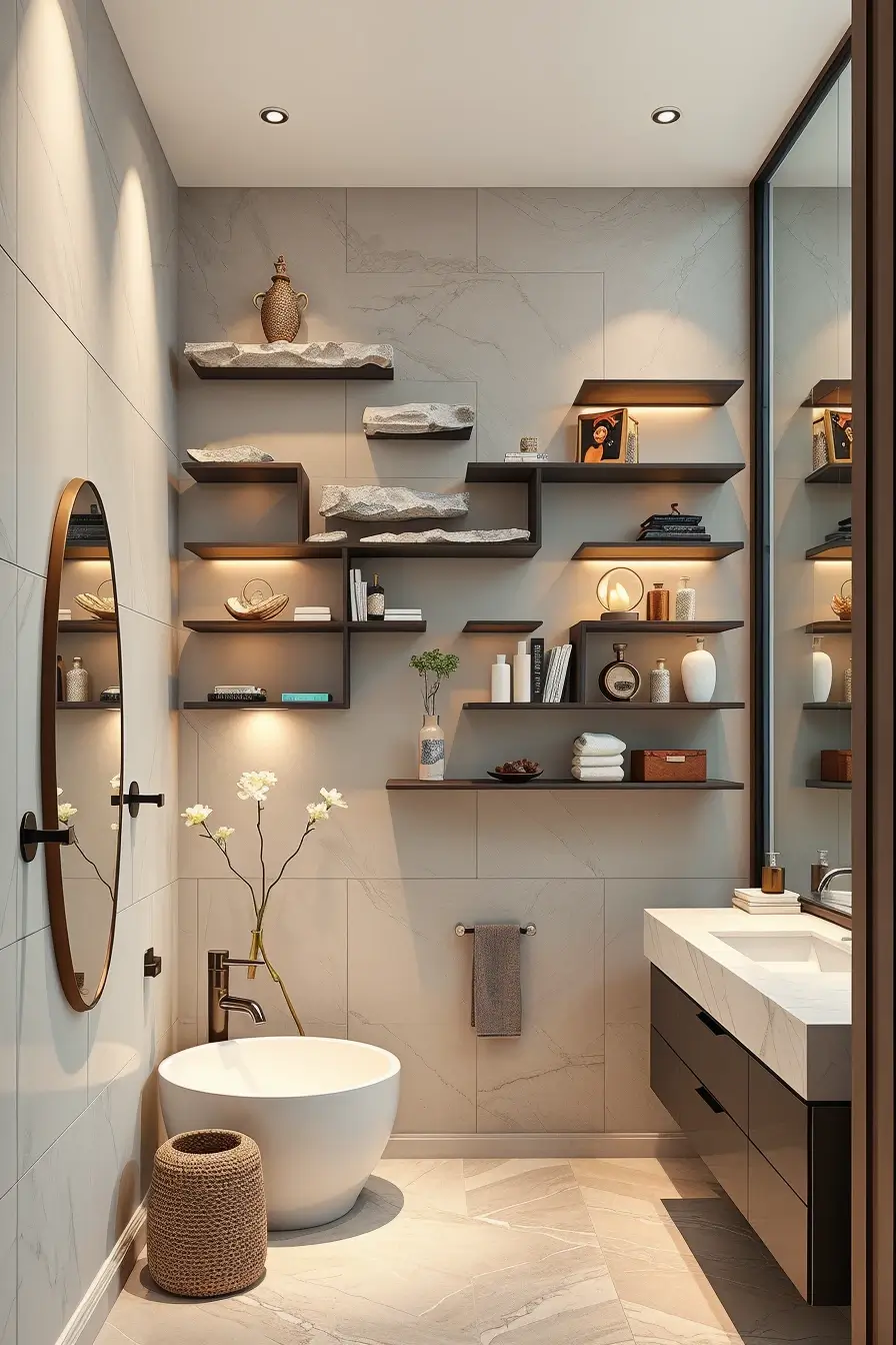 63 Bathroom Shelves Ideas 2026: Modern Designer Shelving for Stylish Bathrooms