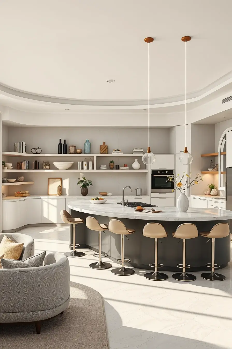 66 Open Kitchen Remodel Ideas 2026: Modern Curved, Stylish, and Artistic Designs