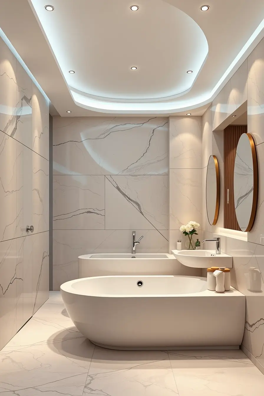 62 Bathroom Renovation Ideas 2026: Modern Curved Design, Designer Bathtubs & Luxury Trends