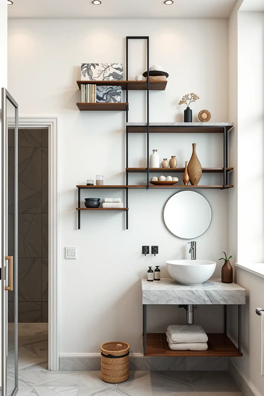 63 Bathroom Shelves Ideas 2026: Modern Designer Shelving for Stylish Bathrooms