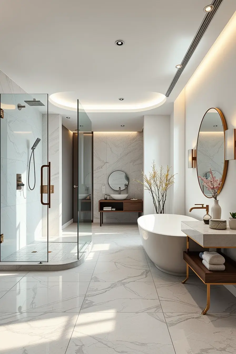 62 Bathroom Renovation Ideas 2026: Modern Curved Design, Designer Bathtubs & Luxury Trends