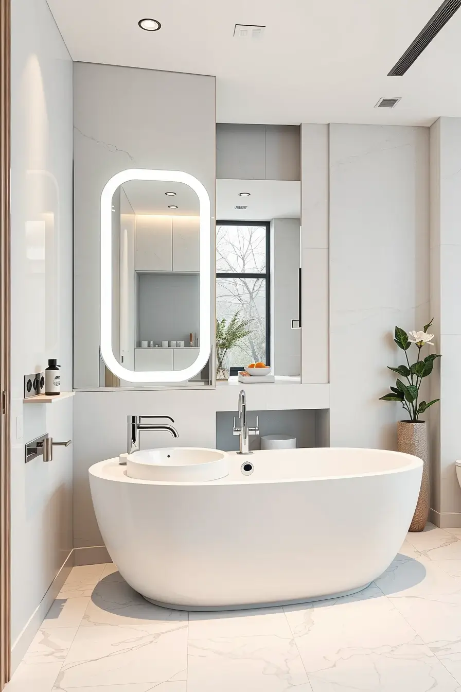 62 Bathroom Renovation Ideas 2026: Modern Curved Design, Designer Bathtubs & Luxury Trends