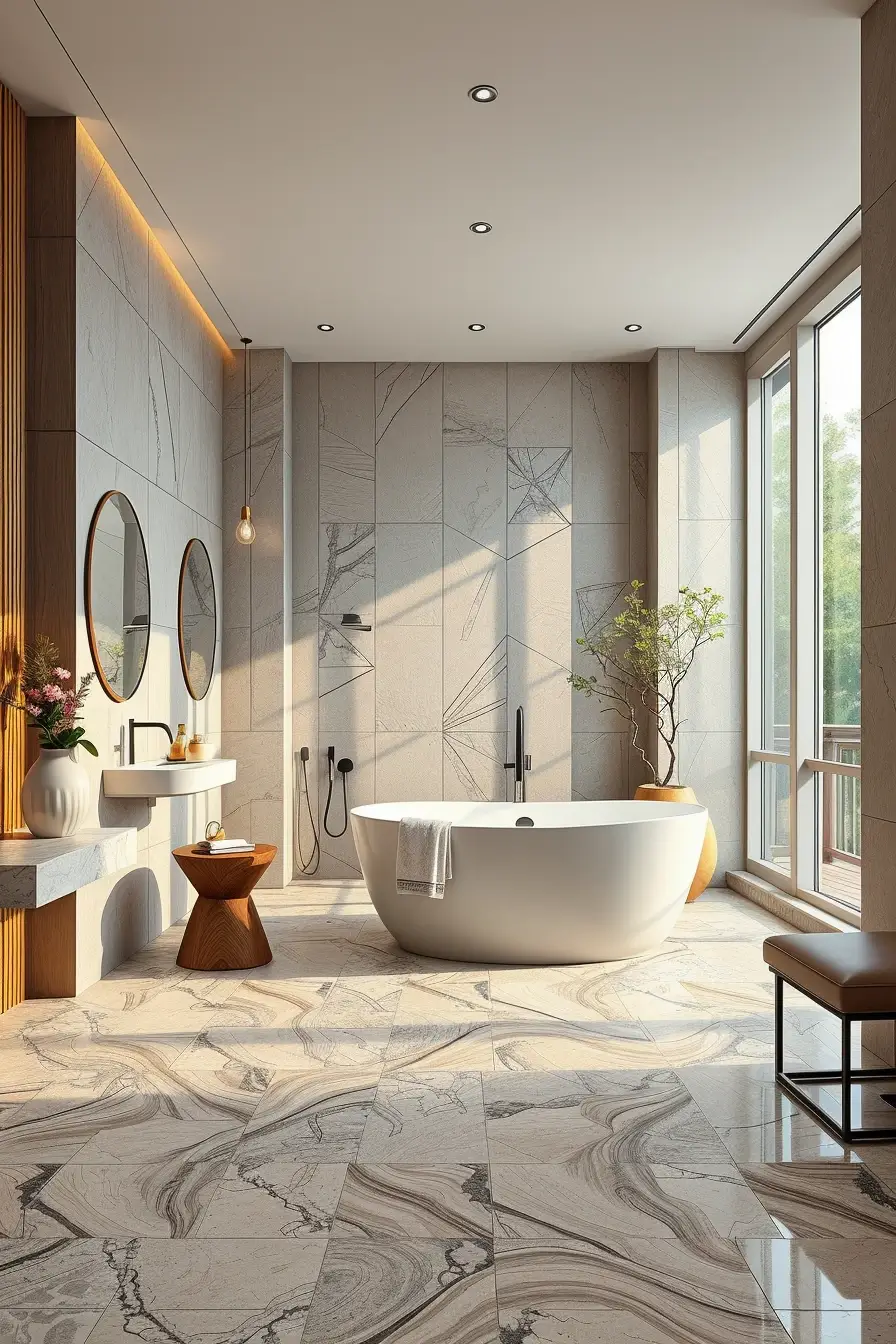62 Bathroom Renovation Ideas 2026: Modern Curved Design, Designer Bathtubs & Luxury Trends