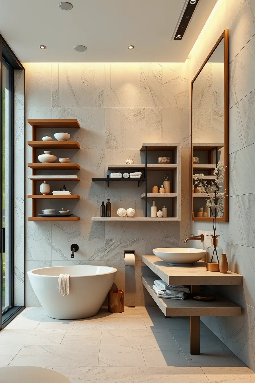 63 Bathroom Shelves Ideas 2026: Modern Designer Shelving for Stylish Bathrooms