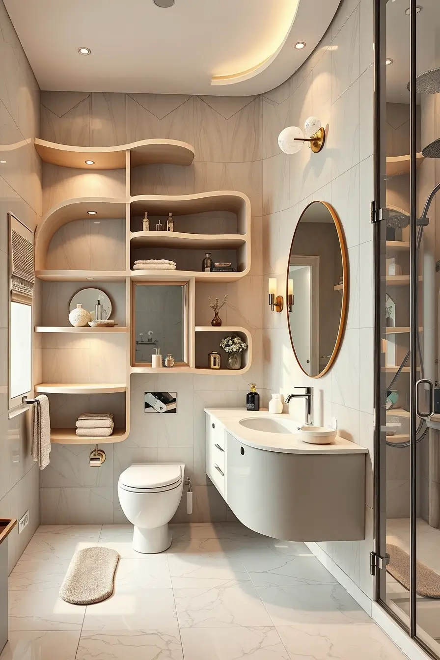 63 Bathroom Shelves Ideas 2026: Modern Designer Shelving for Stylish Bathrooms