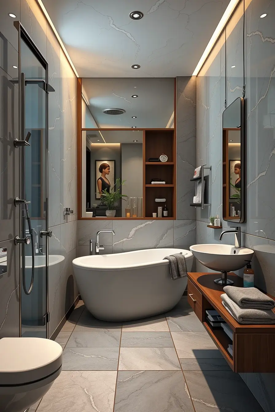 62 Bathroom Renovation Ideas 2026: Modern Curved Design, Designer Bathtubs & Luxury Trends