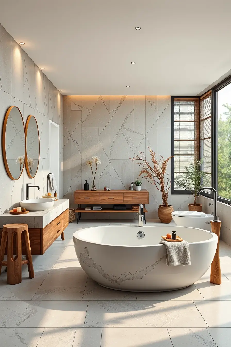62 Bathroom Renovation Ideas 2026: Modern Curved Design, Designer Bathtubs & Luxury Trends