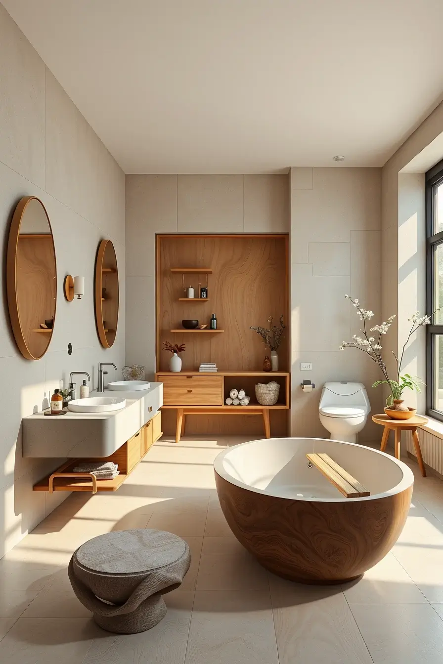 62 Bathroom Renovation Ideas 2026: Modern Curved Design, Designer Bathtubs & Luxury Trends
