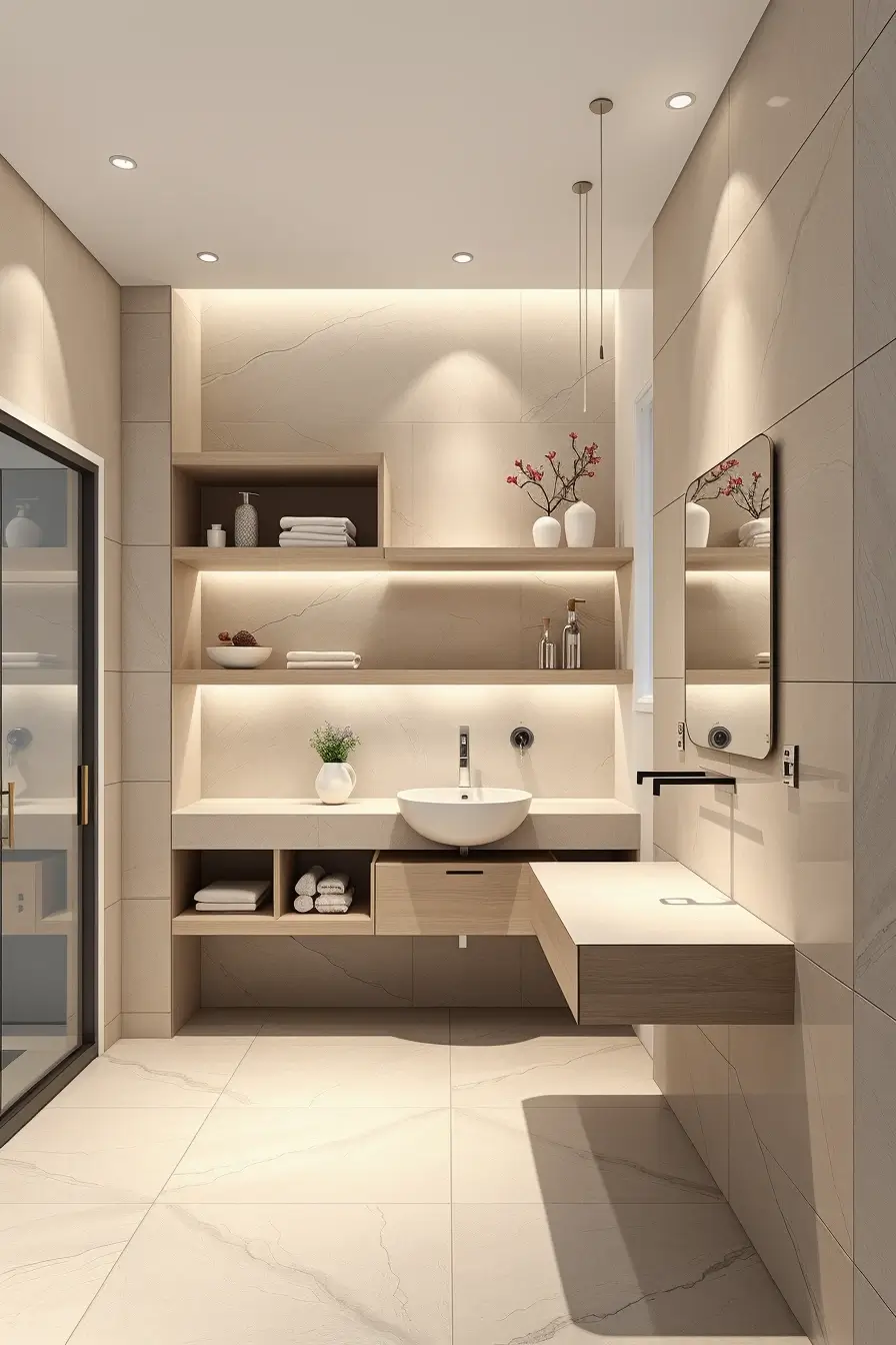 63 Bathroom Shelves Ideas 2026: Modern Designer Shelving for Stylish Bathrooms