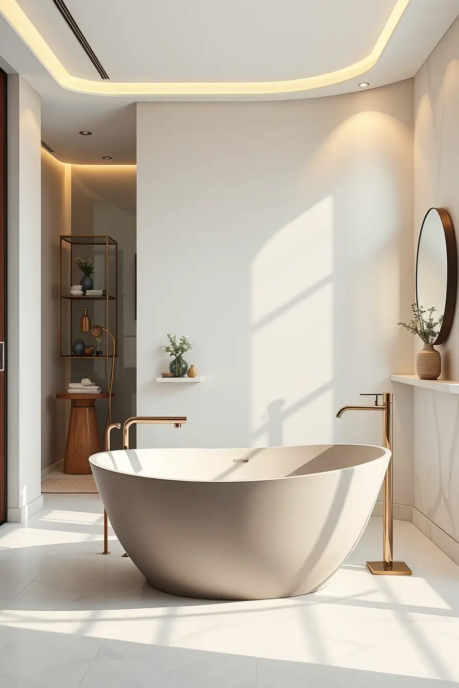 62 Bathroom Renovation Ideas 2026: Modern Curved Design, Designer Bathtubs & Luxury Trends