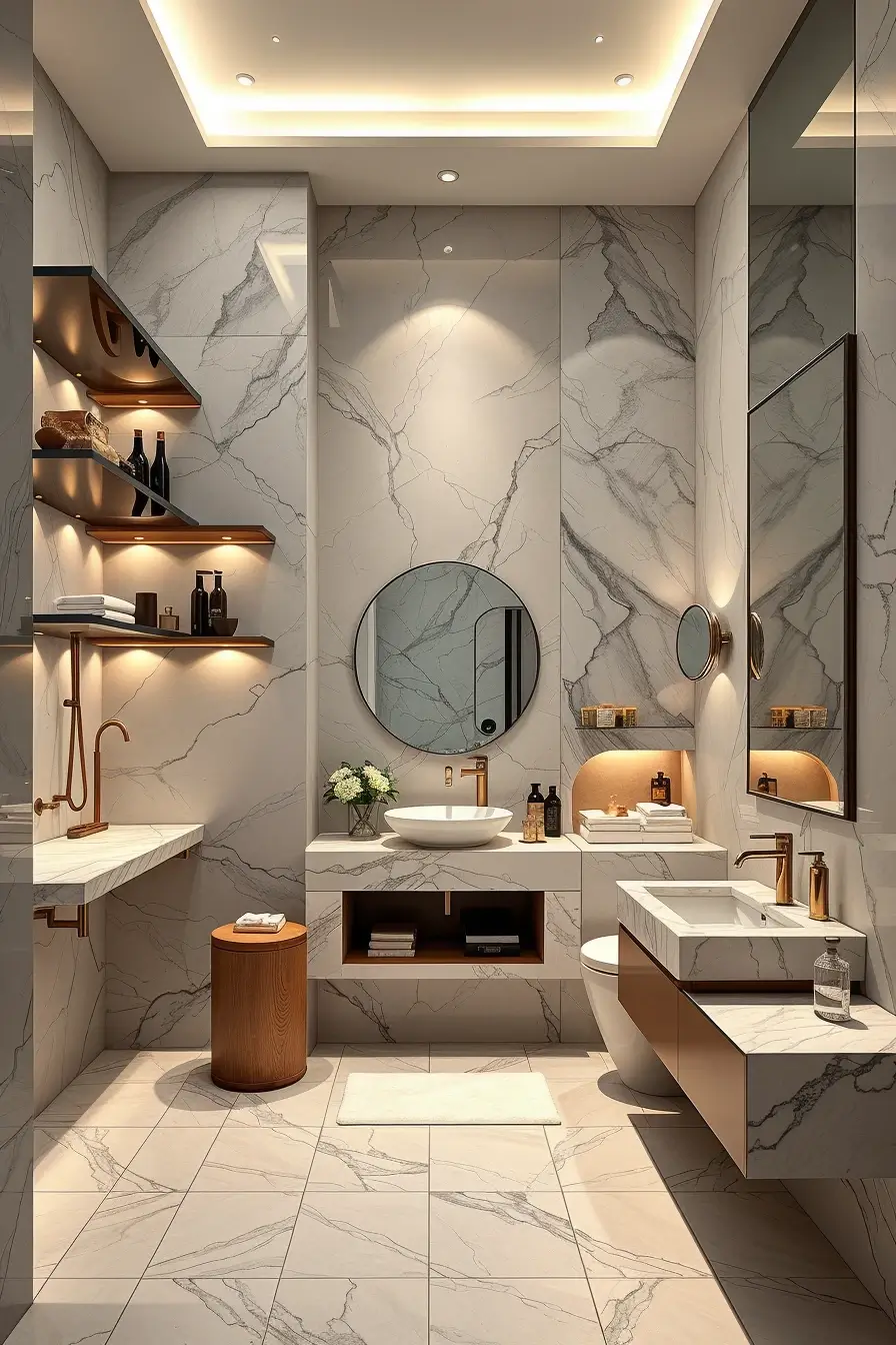 63 Bathroom Shelves Ideas 2026: Modern Designer Shelving for Stylish Bathrooms