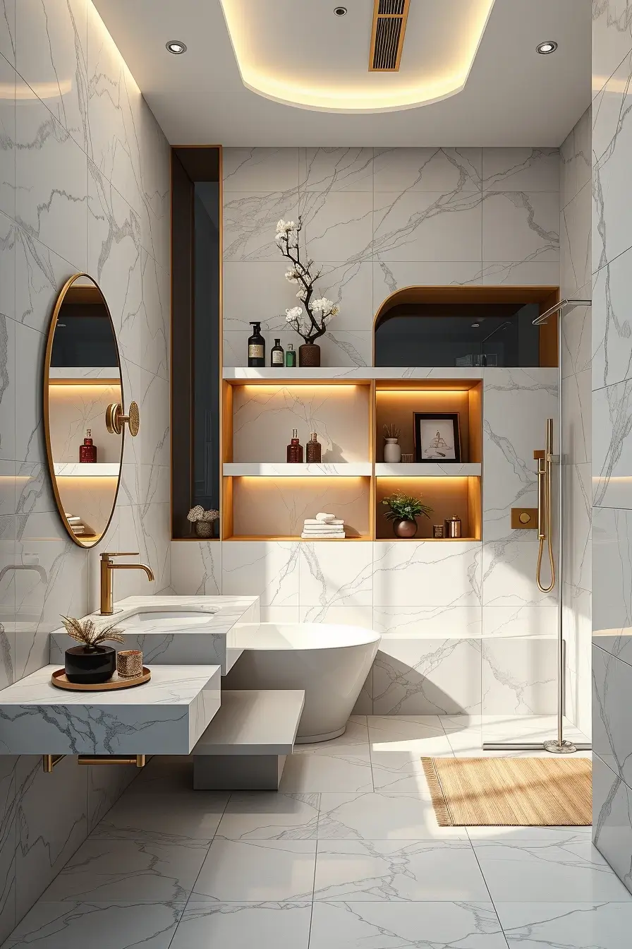 63 Bathroom Shelves Ideas 2026: Modern Designer Shelving for Stylish Bathrooms