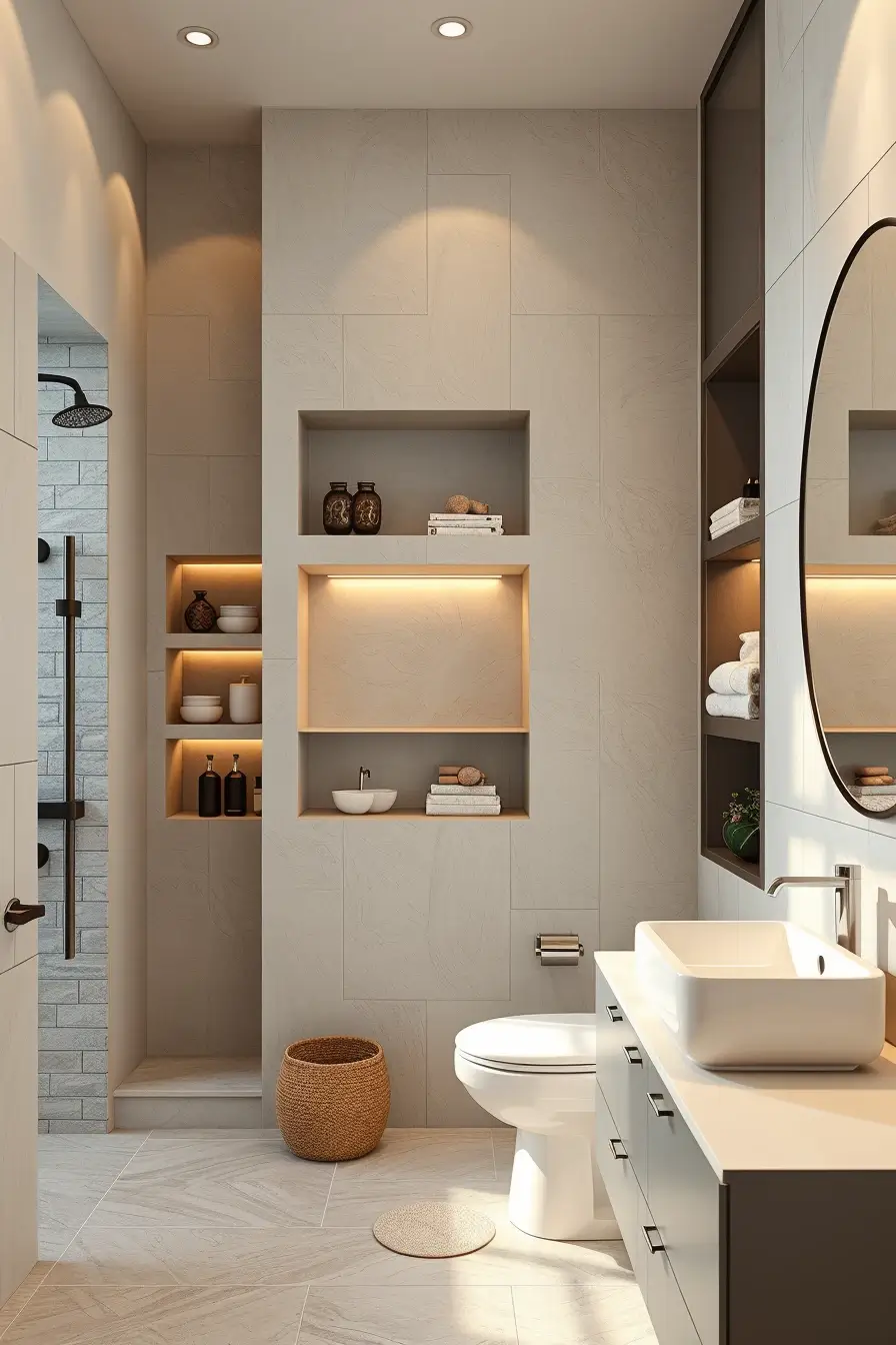 63 Bathroom Shelves Ideas 2026: Modern Designer Shelving for Stylish Bathrooms