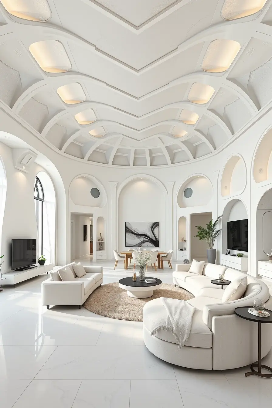 65 Whites Living Room Ideas 2026 With Curved Designer Furniture