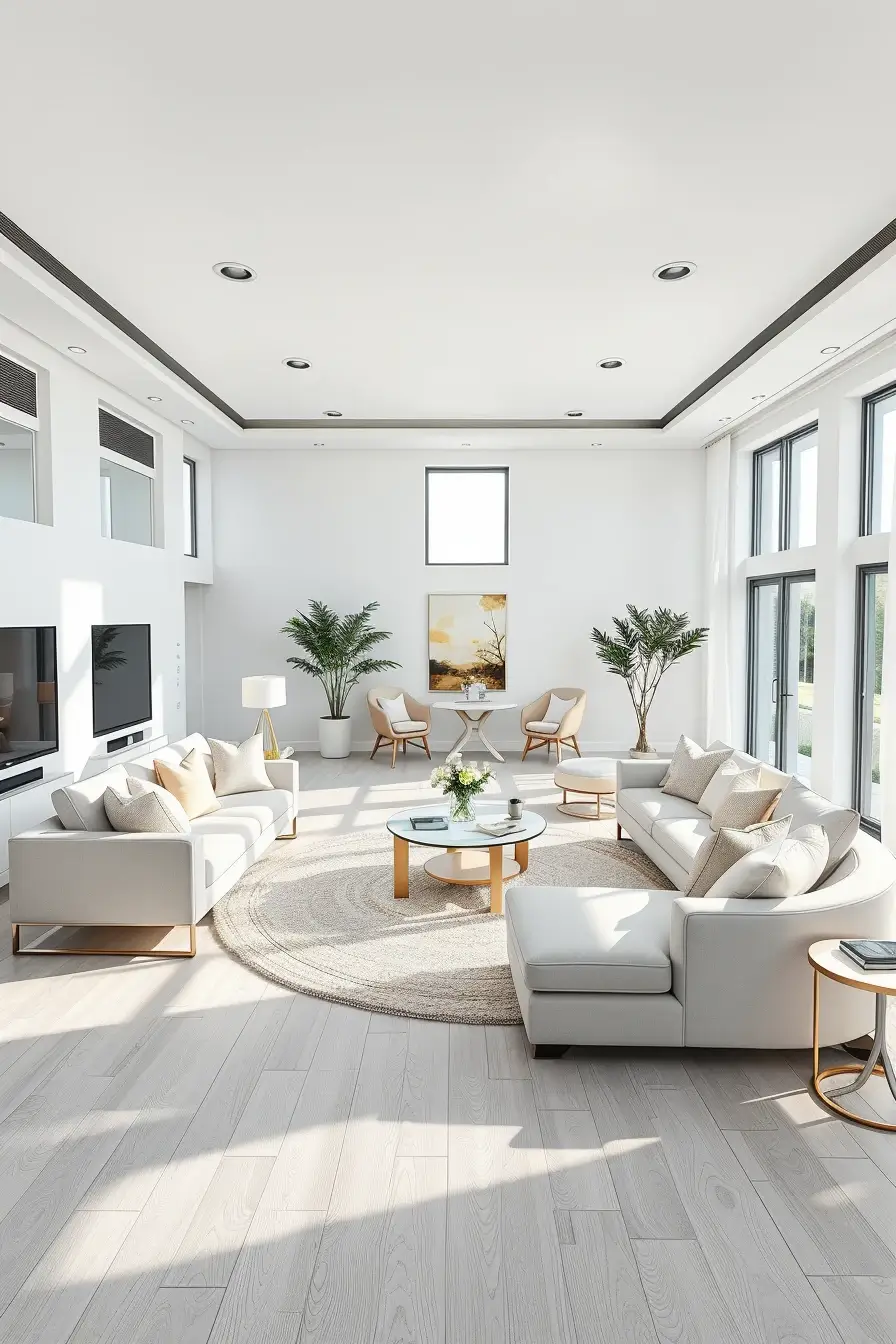 65 Whites Living Room Ideas 2026 With Curved Designer Furniture