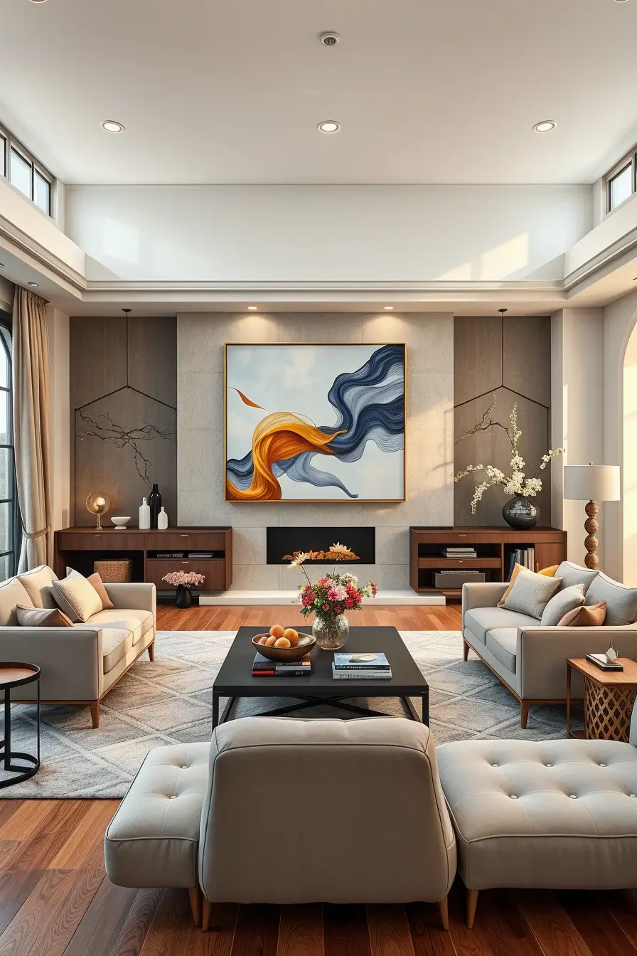 62 Wall Decor for Living Room 2026: Modern Ideas, Textures, and Statement Walls