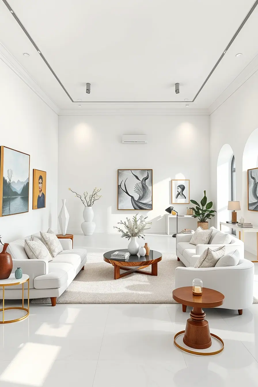 65 Whites Living Room Ideas 2026 With Curved Designer Furniture