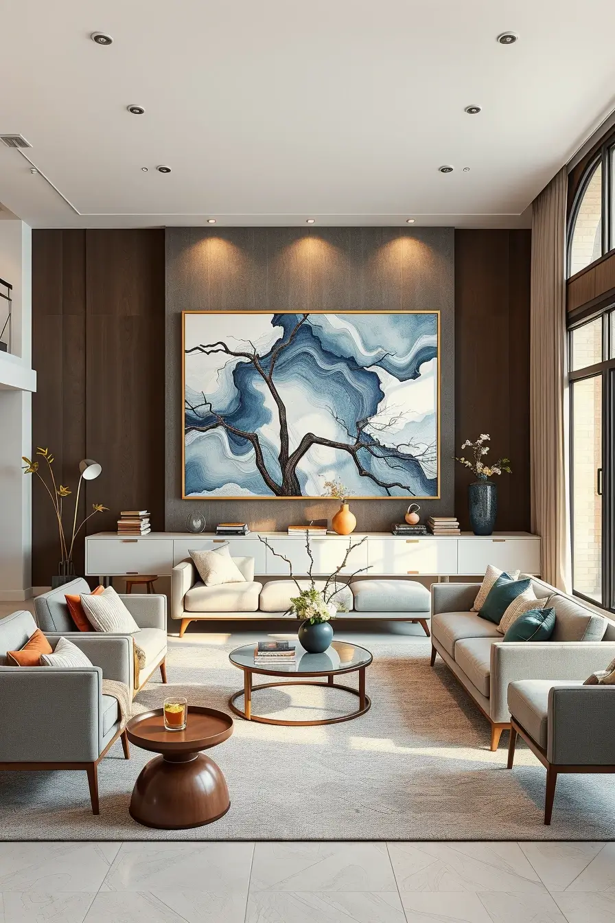 62 Wall Decor for Living Room 2026: Modern Ideas, Textures, and Statement Walls