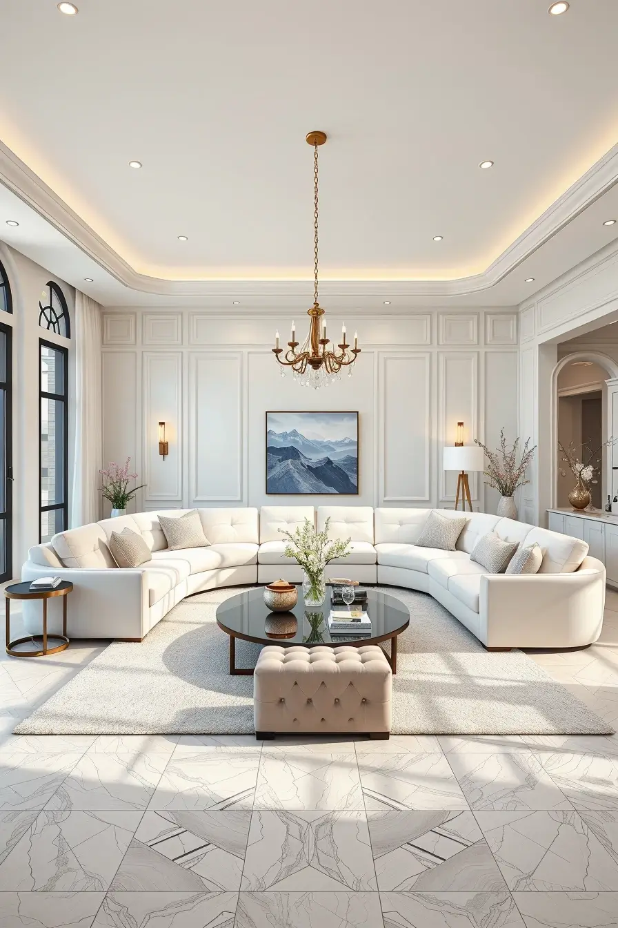 65 Whites Living Room Ideas 2026 With Curved Designer Furniture