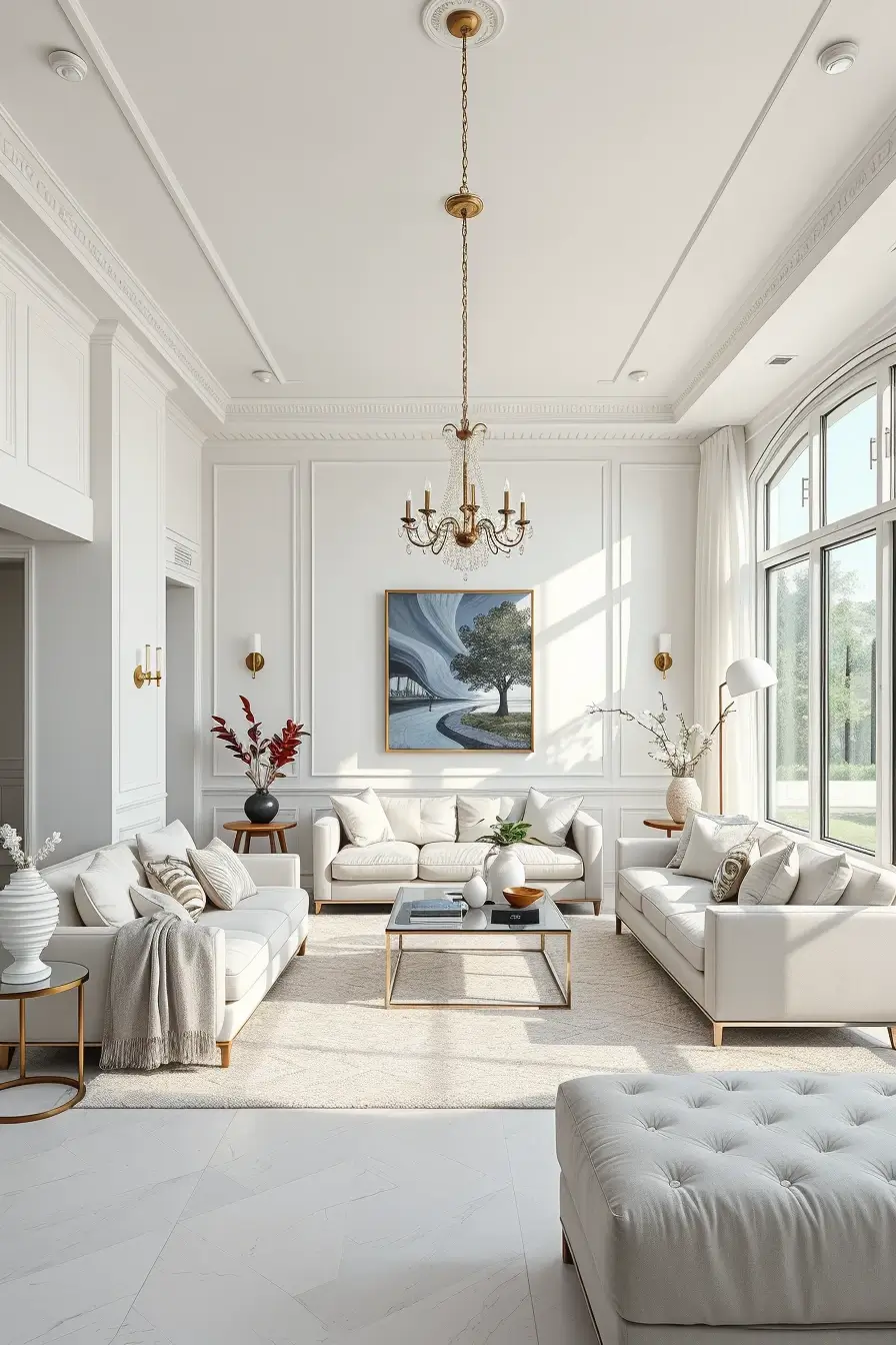 65 Whites Living Room Ideas 2026 With Curved Designer Furniture