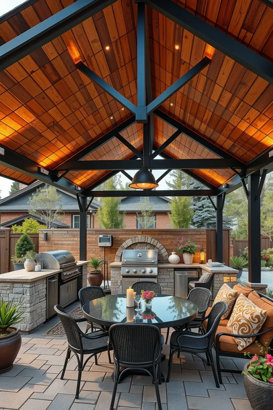 57 Outdoor BBQ Area With Roof 2026: Stylish And Modern Covered Grill Ideas