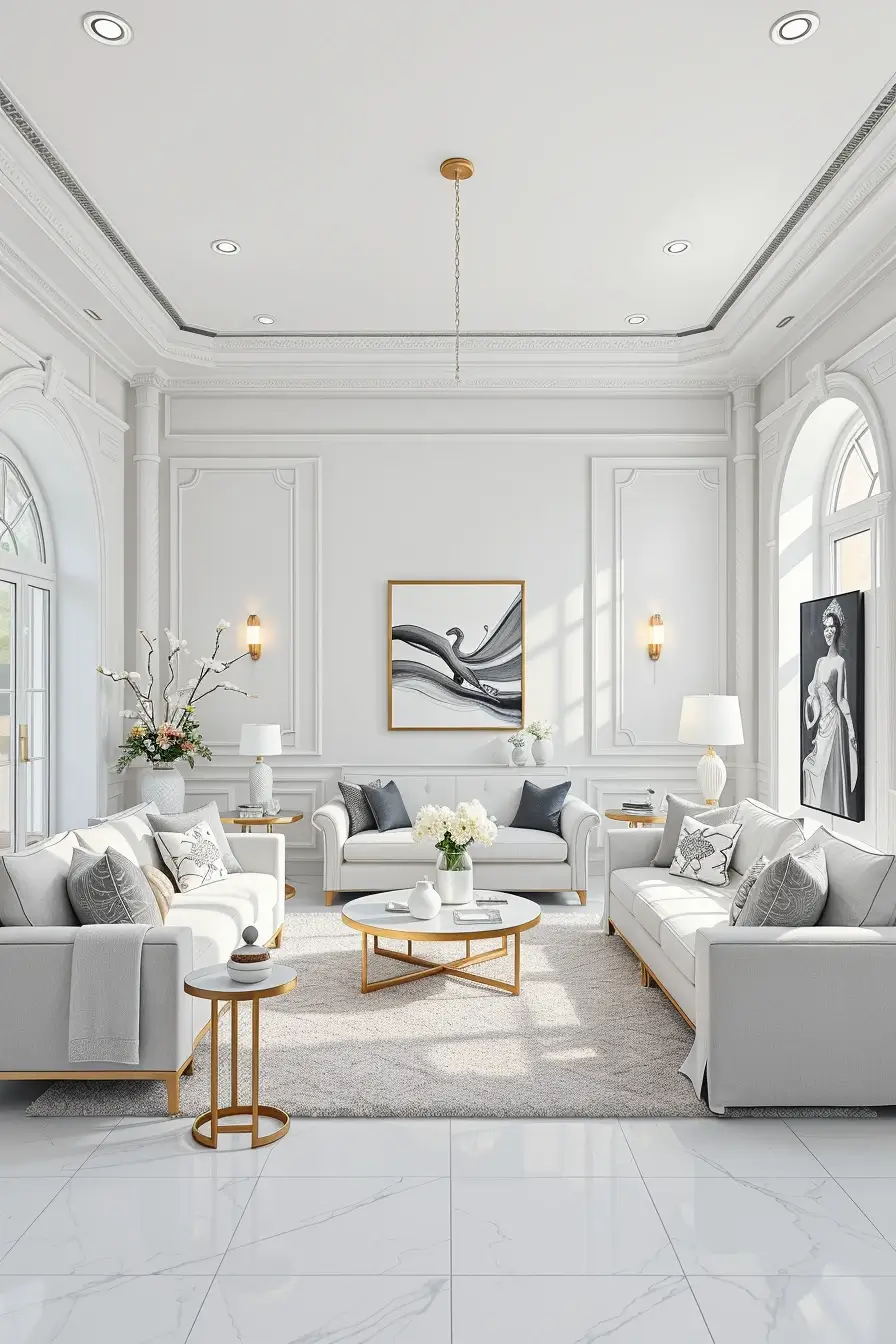 65 Whites Living Room Ideas 2026 With Curved Designer Furniture