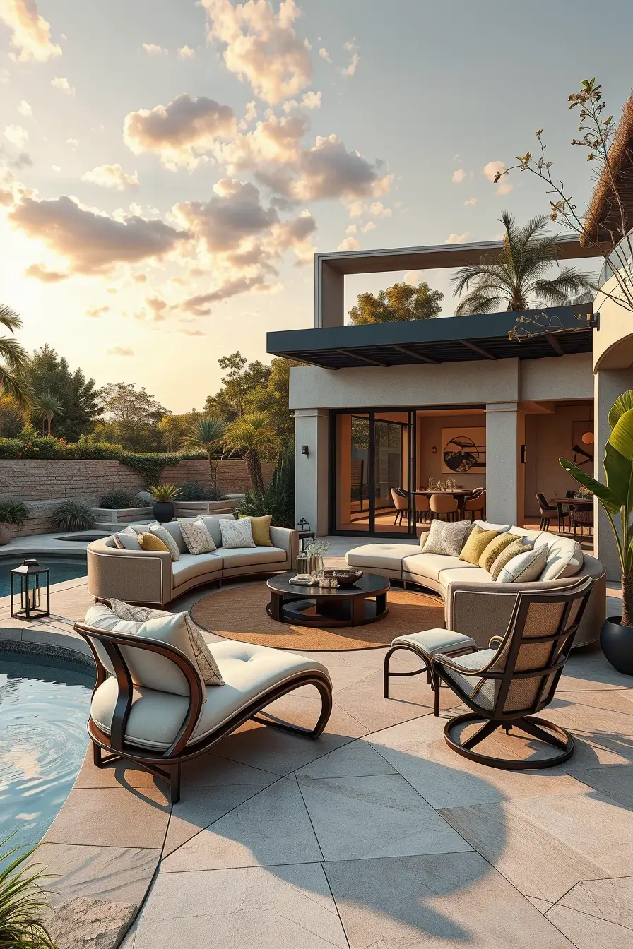 59 Outdoor Patio Ideas 2026: Stylish Curved Designs, Modern Furniture & Designer Outdoor Spaces