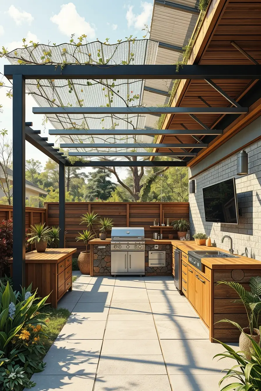 57 Outdoor BBQ Area With Roof 2026: Stylish And Modern Covered Grill Ideas