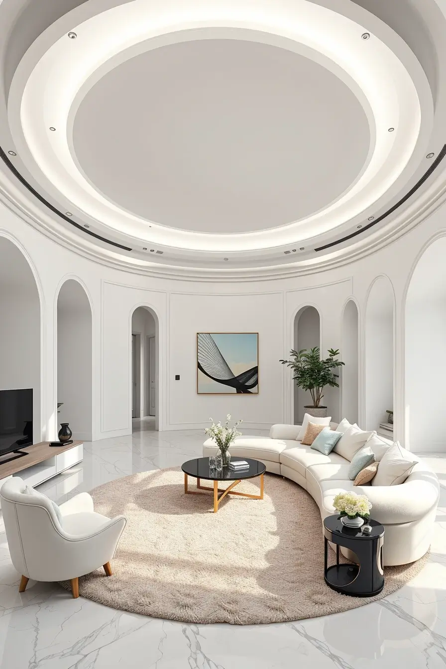 65 Whites Living Room Ideas 2026 With Curved Designer Furniture