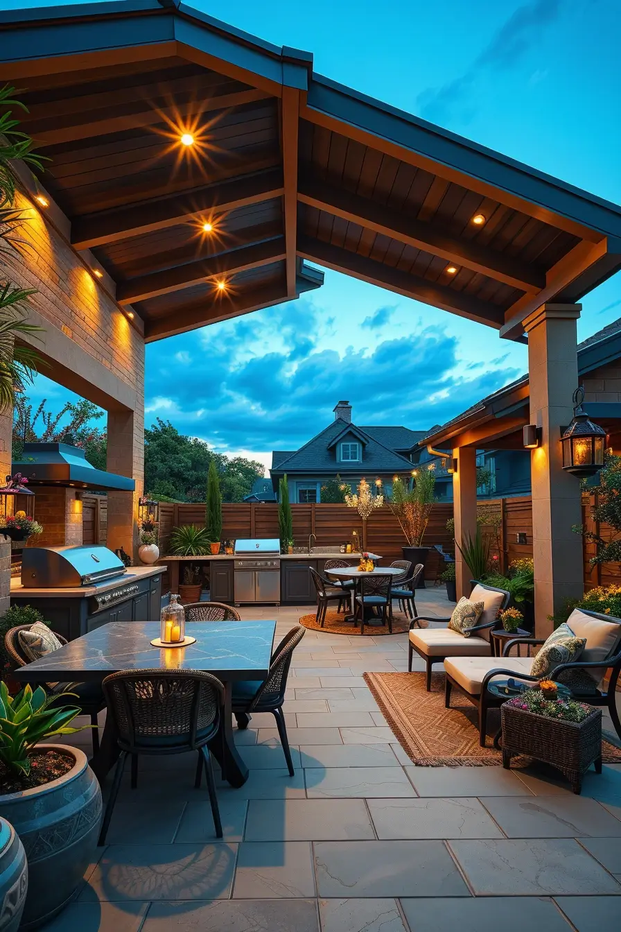 57 Outdoor BBQ Area With Roof 2026: Stylish And Modern Covered Grill Ideas