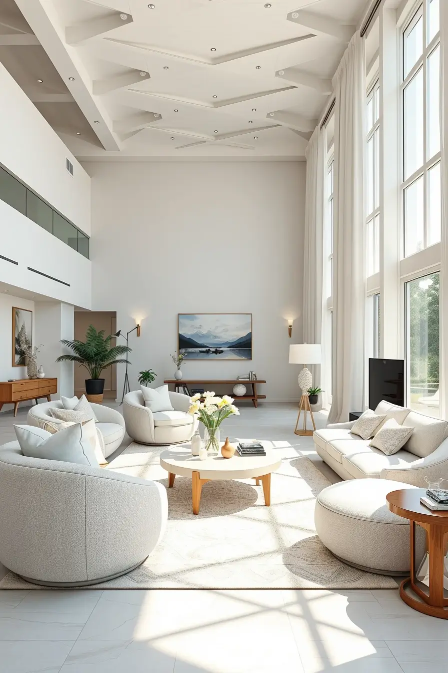 65 Whites Living Room Ideas 2026 With Curved Designer Furniture