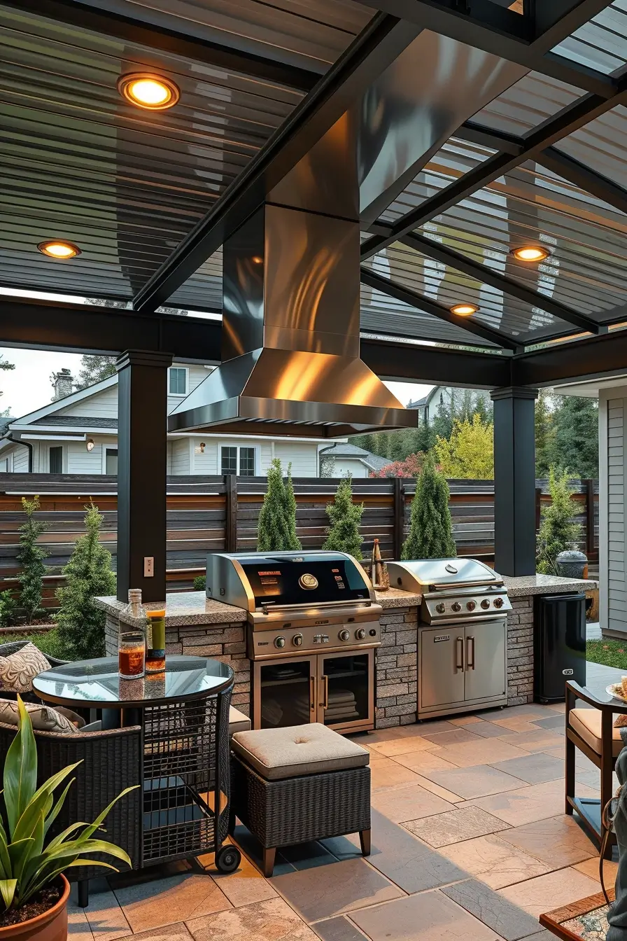 57 Outdoor BBQ Area With Roof 2026: Stylish And Modern Covered Grill Ideas