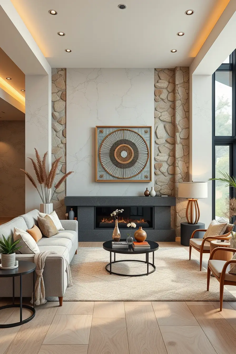 62 Wall Decor for Living Room 2026: Modern Ideas, Textures, and Statement Walls