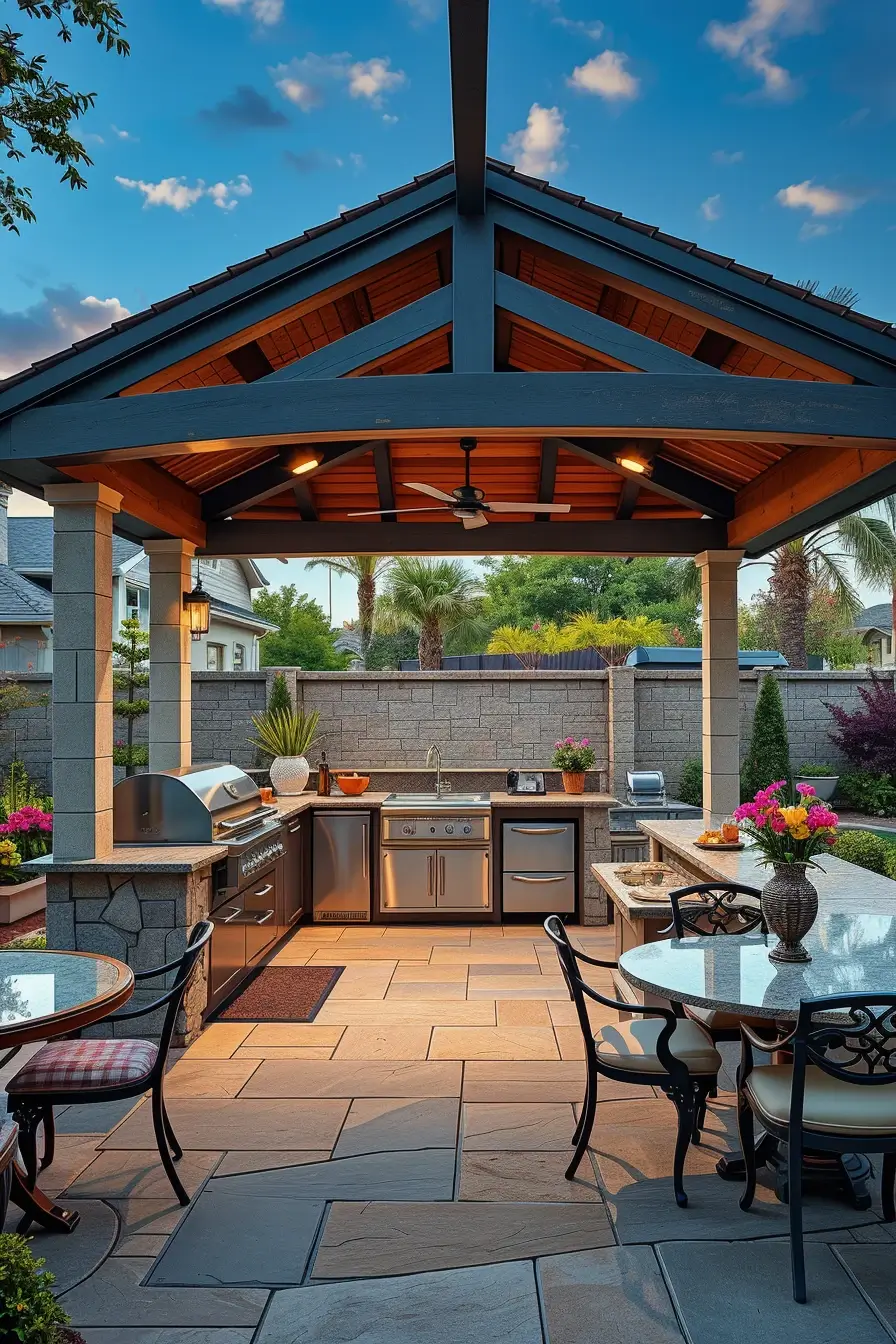 57 Outdoor BBQ Area With Roof 2026: Stylish And Modern Covered Grill Ideas