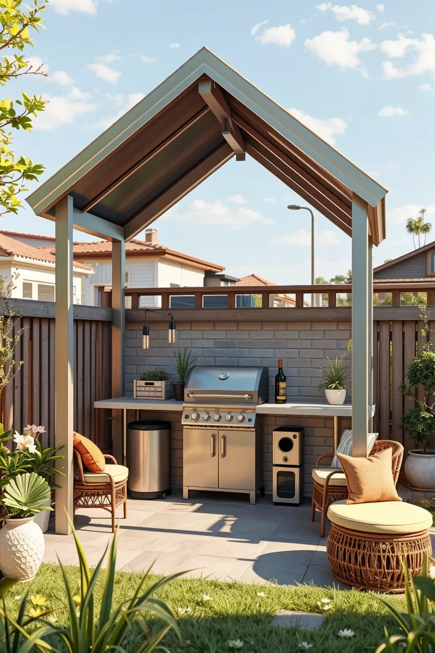 57 Outdoor BBQ Area With Roof 2026: Stylish And Modern Covered Grill Ideas