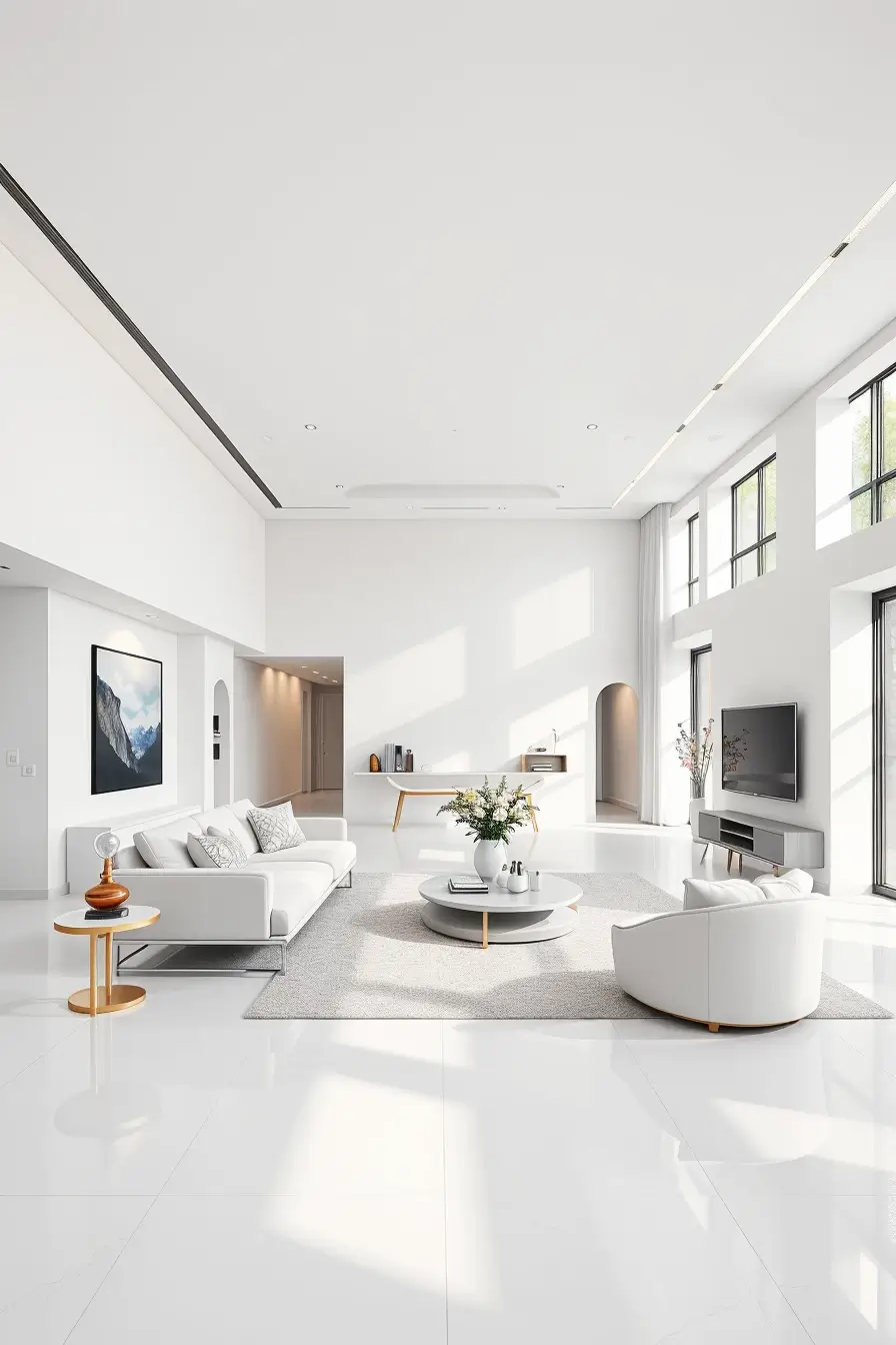 65 Whites Living Room Ideas 2026 With Curved Designer Furniture