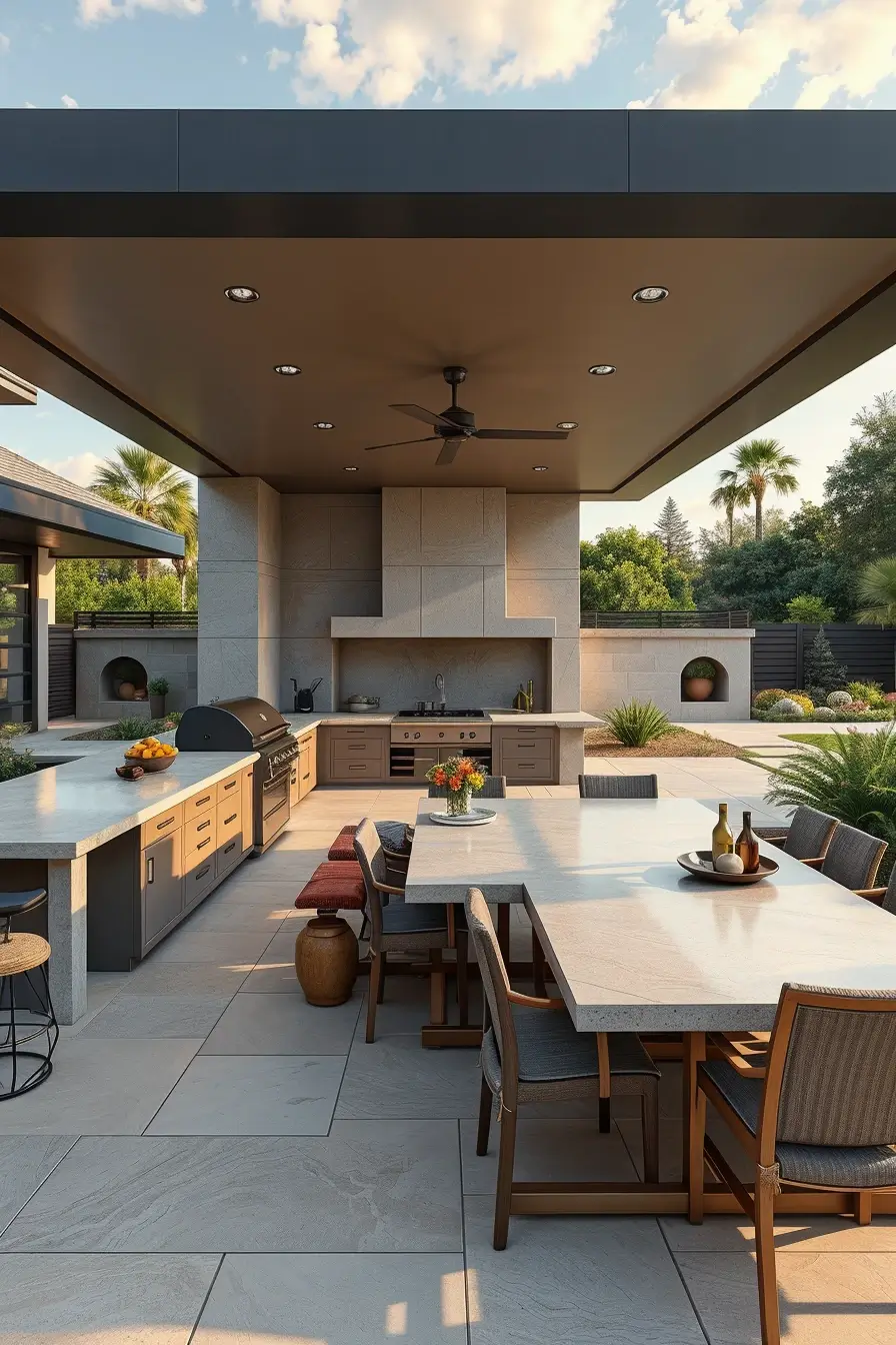 57 Outdoor BBQ Area With Roof 2026: Stylish And Modern Covered Grill Ideas