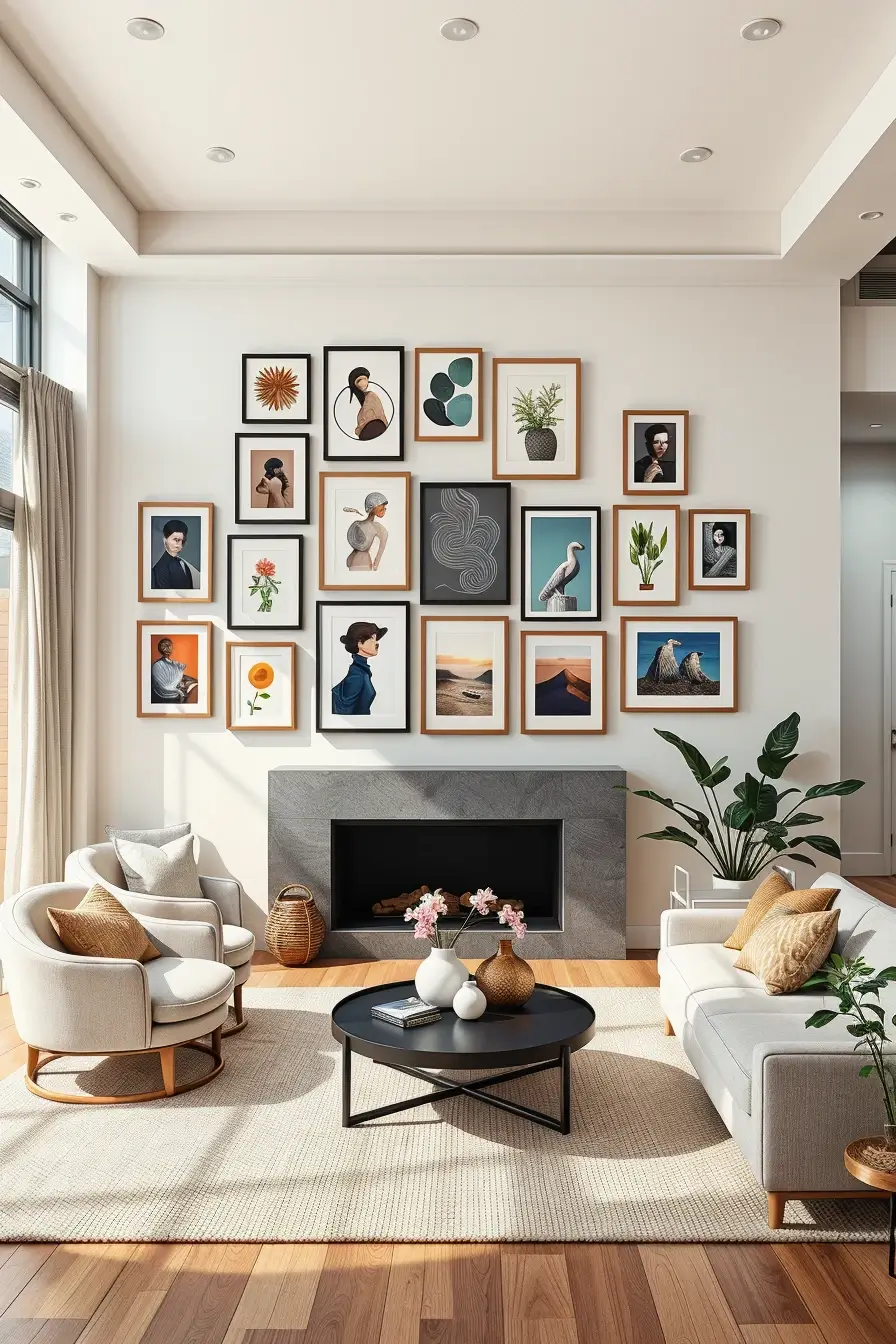 62 Wall Decor for Living Room 2026: Modern Ideas, Textures, and Statement Walls