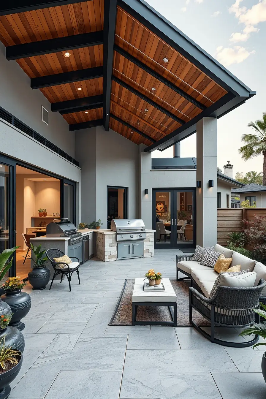 57 Outdoor BBQ Area With Roof 2026: Stylish And Modern Covered Grill Ideas