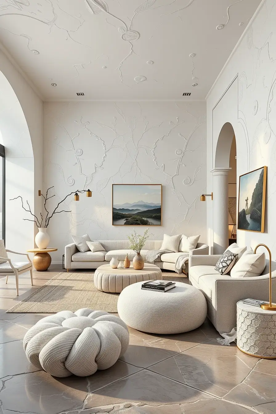 65 Whites Living Room Ideas 2026 With Curved Designer Furniture