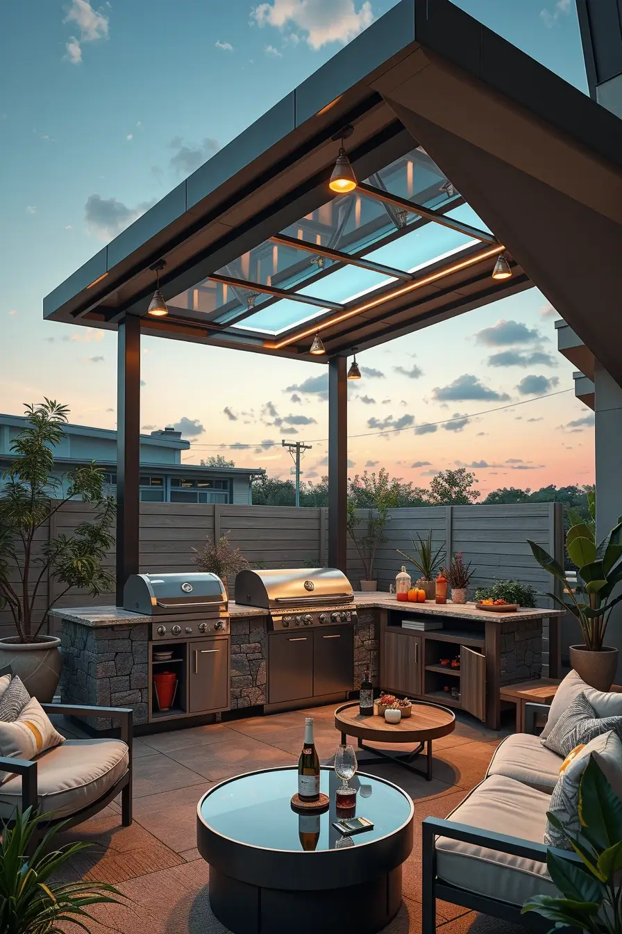 57 Outdoor BBQ Area With Roof 2026: Stylish And Modern Covered Grill Ideas