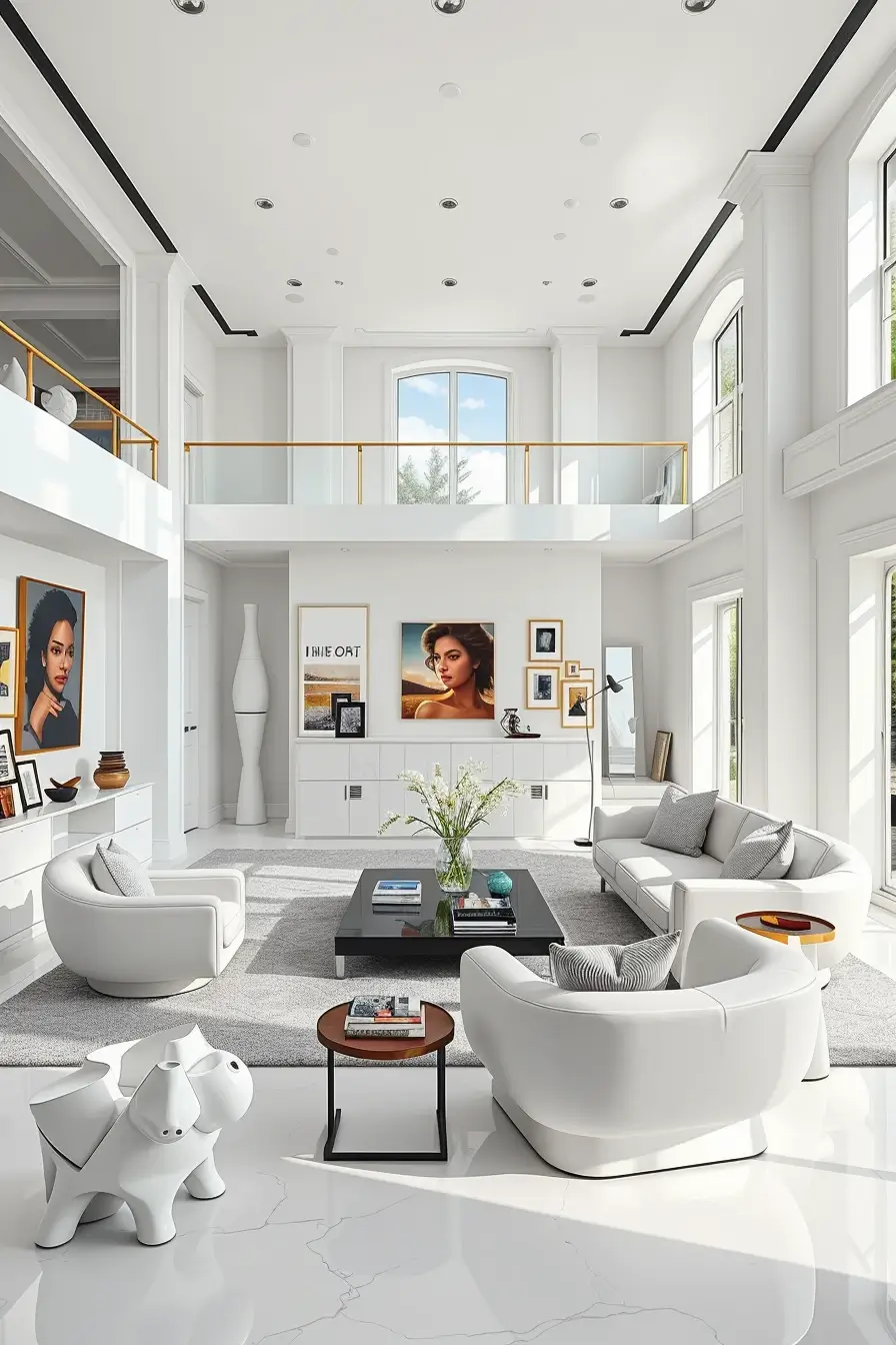 65 Whites Living Room Ideas 2026 With Curved Designer Furniture