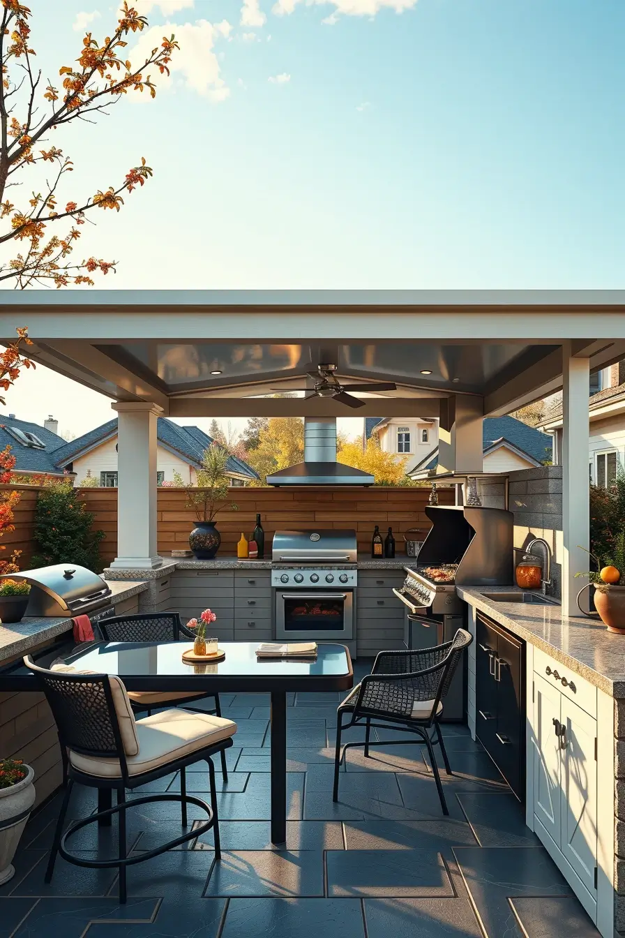 57 Outdoor BBQ Area With Roof 2026: Stylish And Modern Covered Grill Ideas