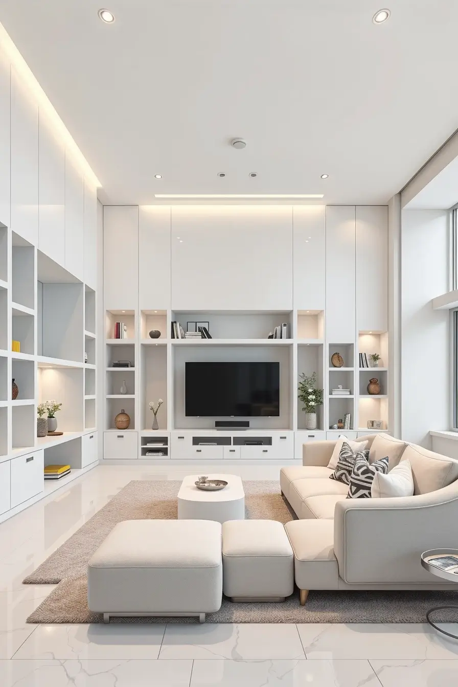 65 Whites Living Room Ideas 2026 With Curved Designer Furniture